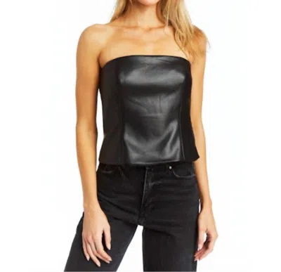Drew Merrill Stretch Vegan Tube Top In Black In Black