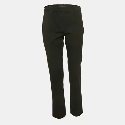 Pre-owned Weekend Max Mara Black Gabardine Trousers S