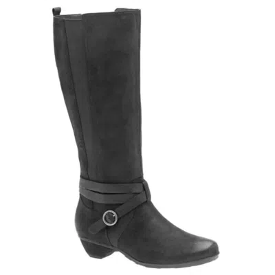 Abeo Women's Natasha Mid Calf Leather Boot In Black In Black