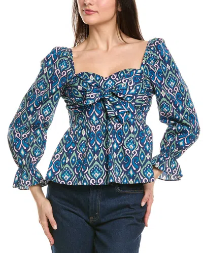 Sail To Sable Bow Front Top In Blue