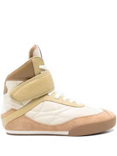 Chloé Chloè Kick Leather Sneakers In Neutrals