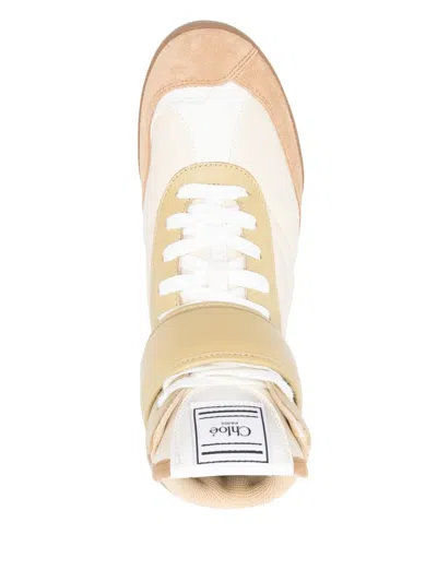 Chloé Chloè Kick Leather Sneakers In Neutrals