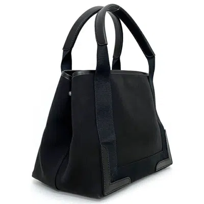 Pre-owned Balenciaga Black Canvas Leather Handbag Pouch Tote Bag ()