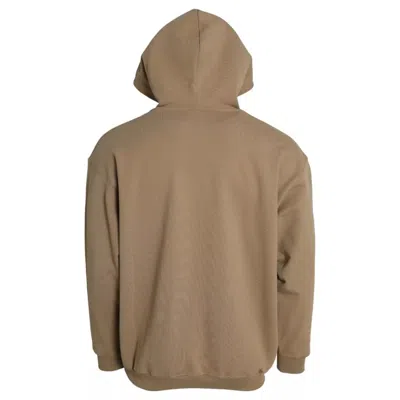 Pre-owned Balenciaga Brown Cotton Symbolic Molleton Bouclette Hooded Men's Sweater ()