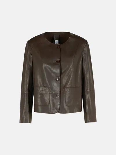 Bully Brown Leather Jacket In Brown