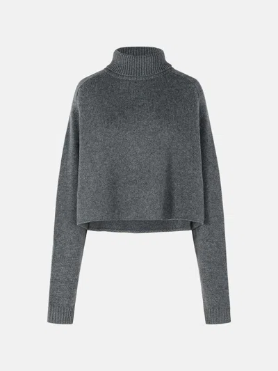 Lisa Yang 'cathie' Dark Grey Cashmere Turtleneck Sweater In Grey