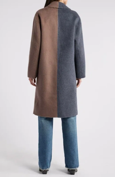 Rails Lore Two-tone Wool Blend Coat In Charcoal Mink Mix