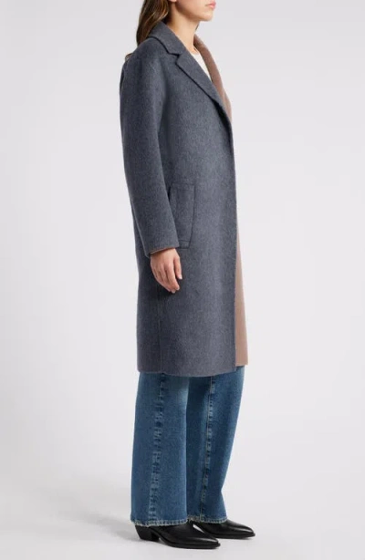 Rails Lore Two-tone Wool Blend Coat In Charcoal Mink Mix