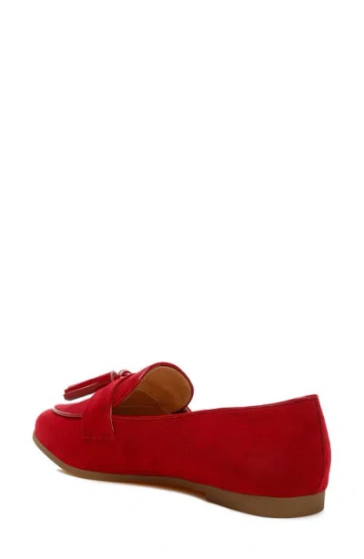 Rag & Co Folklore Tassel Loafer In Red