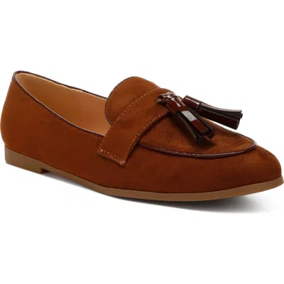 Rag & Co Folklore Tassel Loafer In Brown