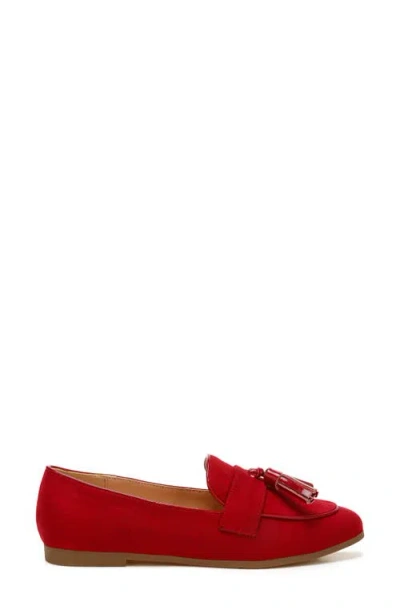 Rag & Co Folklore Tassel Loafer In Red