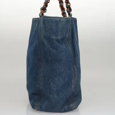 Pre-owned Chanel Shopping Blue Denim - Jeans Tote Bag ()