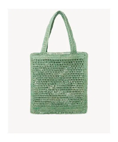 Chloé Chloe Women Green Raffia Estate Banana Shopping Bag