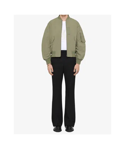 Givenchy Men's Nylon Bomber Jacket In Green