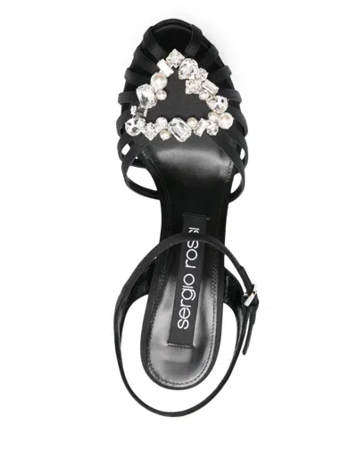 Sergio Rossi 120mm Crystal-detailing Sandals In Black