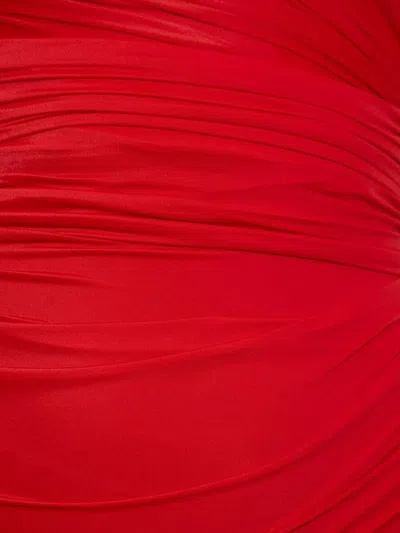 Balenciaga Draped Mini Dress In Red