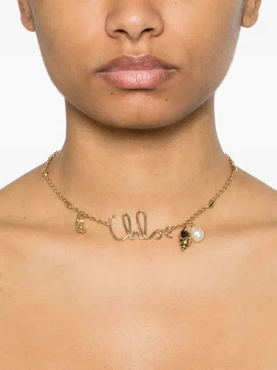 Chloé Shells Chain Necklace In Gold