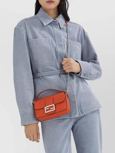 Fendi Mini Baguette Chain Strap Ff Clasp