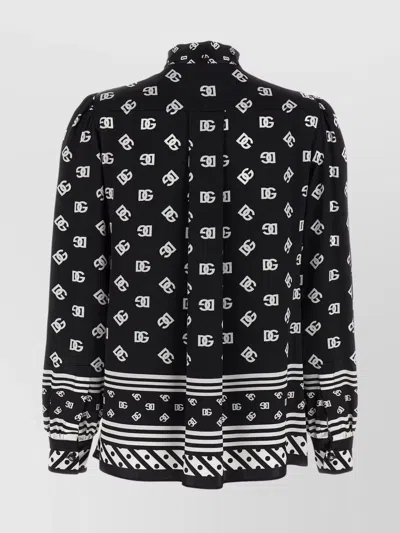 Dolce & Gabbana Silk Shirt With Bow Tie Detail