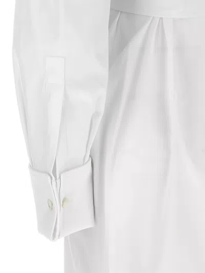 Max Mara White Shirt Dress In Cotton Twill