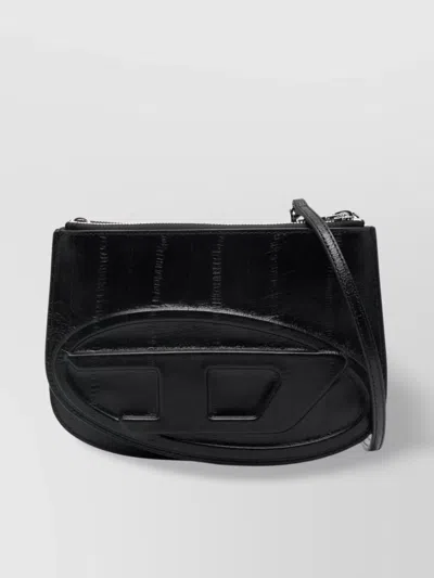 Diesel 1dr Mirror Leather Shoulder Bag In Black