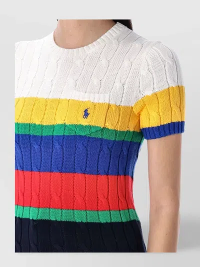 Polo Ralph Lauren Striped Cable Short-sleeve Jumper