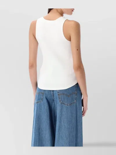 Zimmermann White Stretch Cotton Illuminate Tank Top