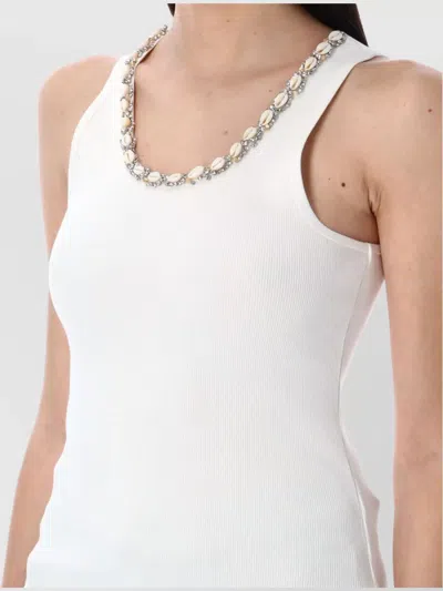 Zimmermann White Stretch Cotton Illuminate Tank Top