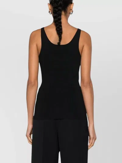 Totême Toteme Curved Rib Tank Top In Black