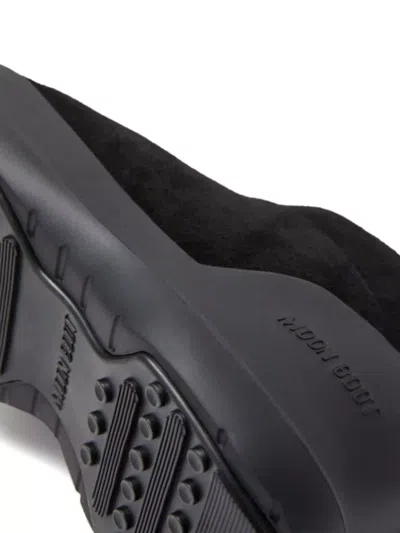 Moon Boot Mb Luna Low Boot In Classic Black With Premium Leather Construction In Black