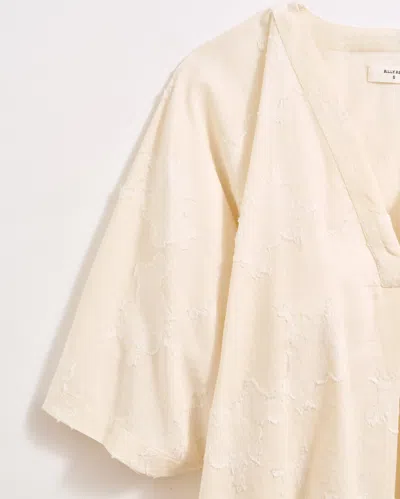 Billy Reid V-pleat Blouse In Natural