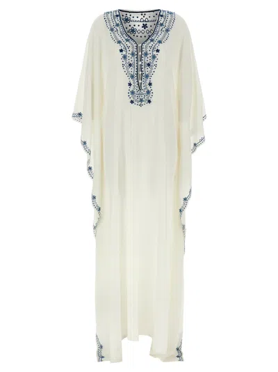 Ermanno Scervino Flowing Silhouette Silk Kaftan In White