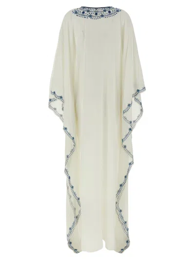 Ermanno Scervino Flowing Silhouette Silk Kaftan In White