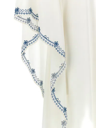 Ermanno Scervino Flowing Silhouette Silk Kaftan In White