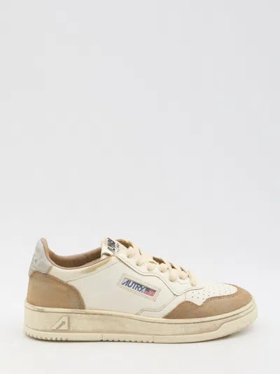 Autry Vintage Inspired Low-top Sneakers With Textured Accents