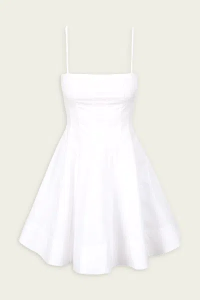 Staud Wylie Mini Dress In White