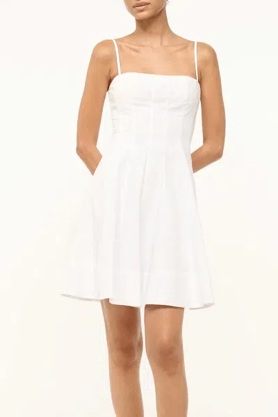 Staud Wylie Mini Dress In White