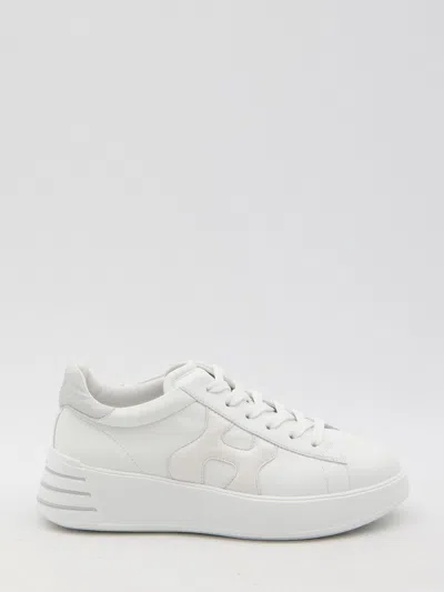 Hogan Leather Sneakers With Glittered Patch