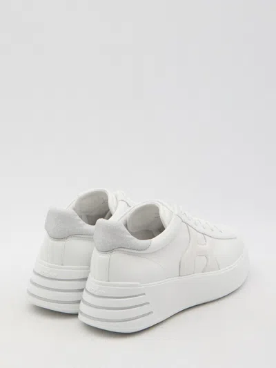 Hogan Leather Sneakers With Glittered Patch