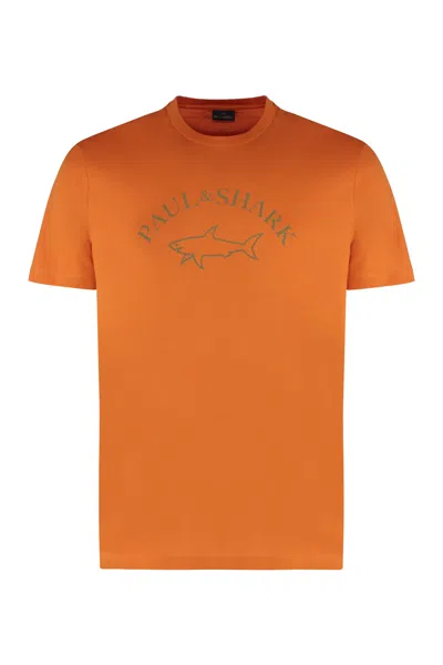 Paul & Shark Graphic Print Crew-neck Cotton T-shirt