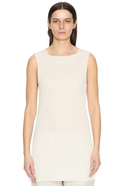 The Row Misty Long Ribbed-knit Cotton Tank Top In White