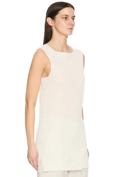 The Row Misty Long Ribbed-knit Cotton Tank Top In White