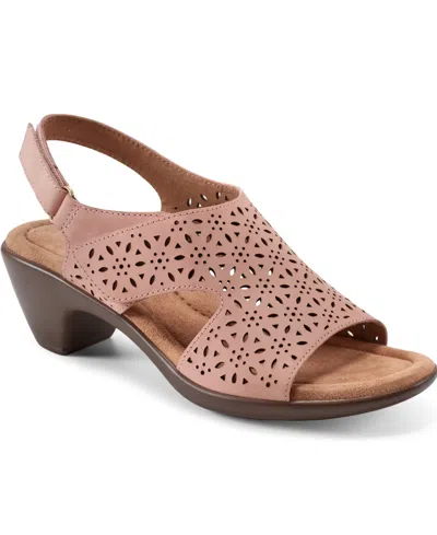 Easy Spirit Women's Calix Slingback Sandals In Light Pink Nubuck