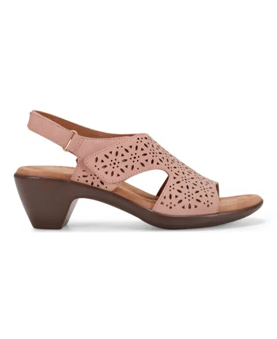 Easy Spirit Women's Calix Slingback Sandals In Light Pink Nubuck