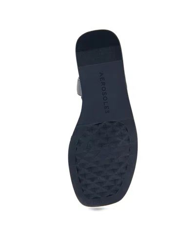 Aerosoles Women's Bora Wedge Sandals In Navy Rouched Elastic Fabric