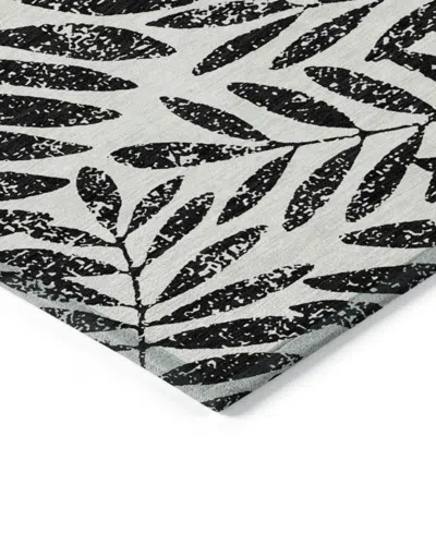 Addison Chantille Machine Washable Acn899 2'6"x3'10" Area Rug In Black