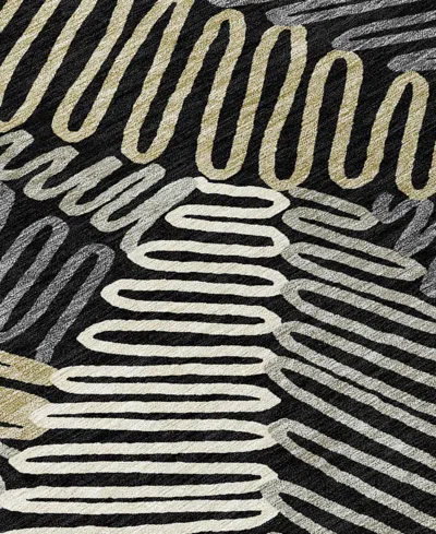 Addison Chantille Machine Washable Acn904 3'x5' Area Rug In Black