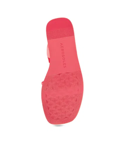 Aerosoles Women's Bora Wedge Sandals In Coral Rouched Elastic Fabric