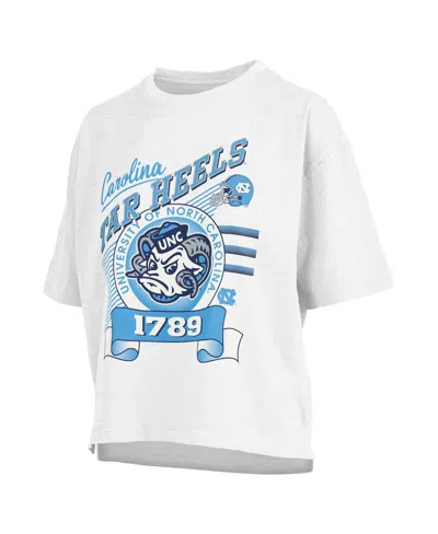 Pressbox Women's White North Carolina Tar Heels Rock Roll Slubâ T-shirt In White