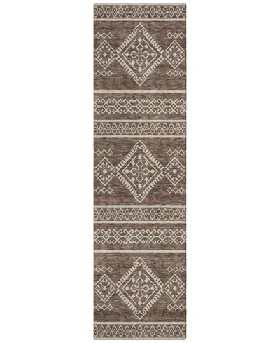 Addison Chantille Machine Washable Acn901 2'3"x7'6" Runner Area Rug In Brown
